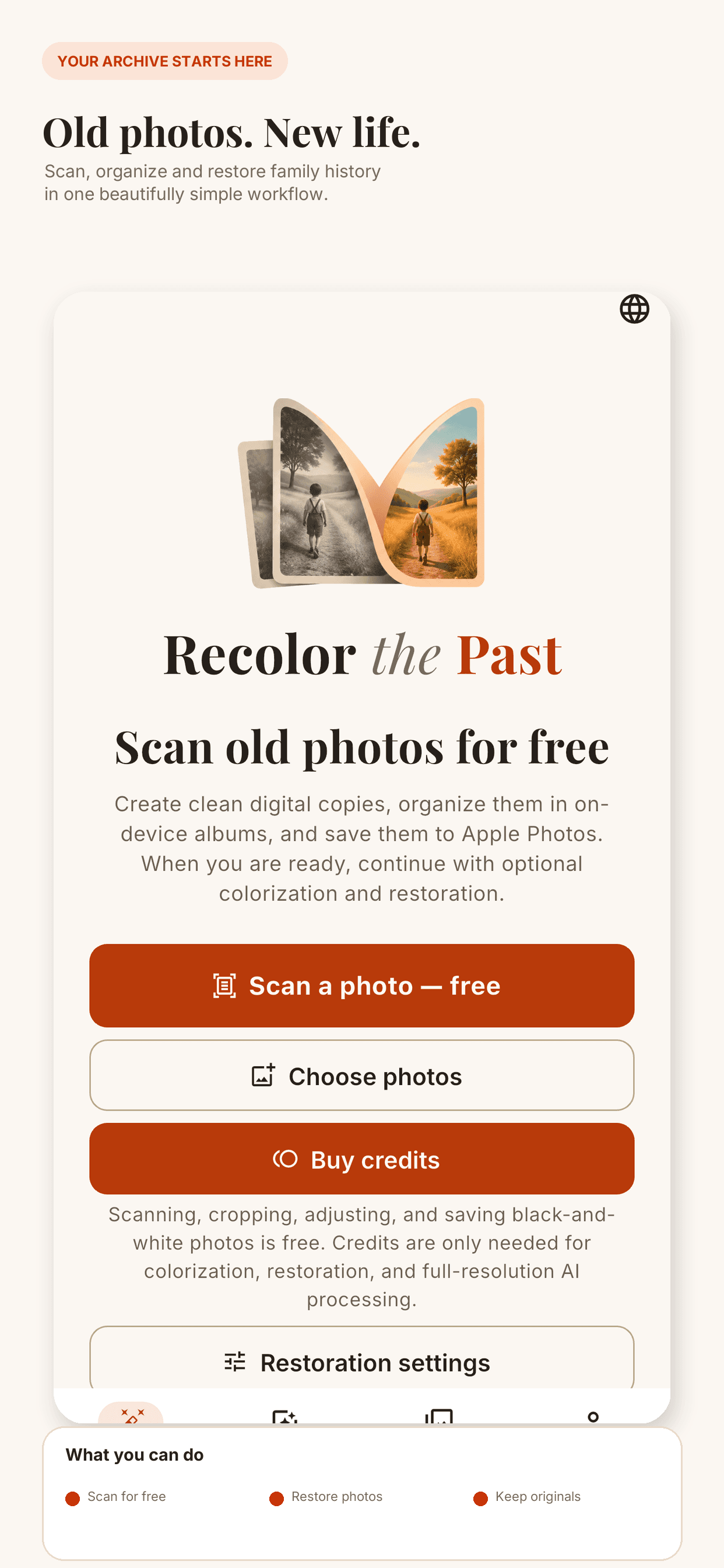Your family albums, in your pocket